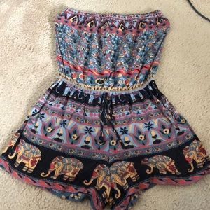 Tube top romper